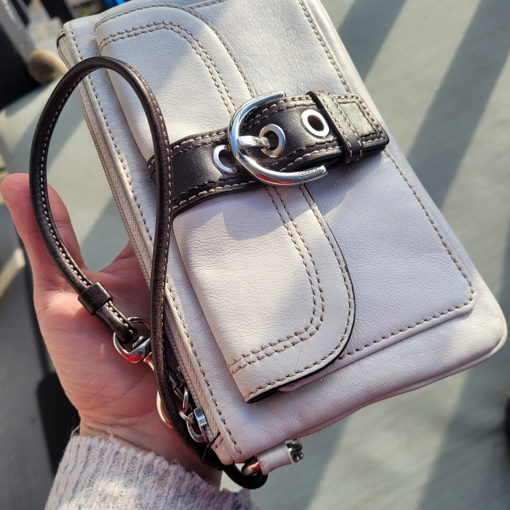 Elegant Cream and Brown Women's Bag